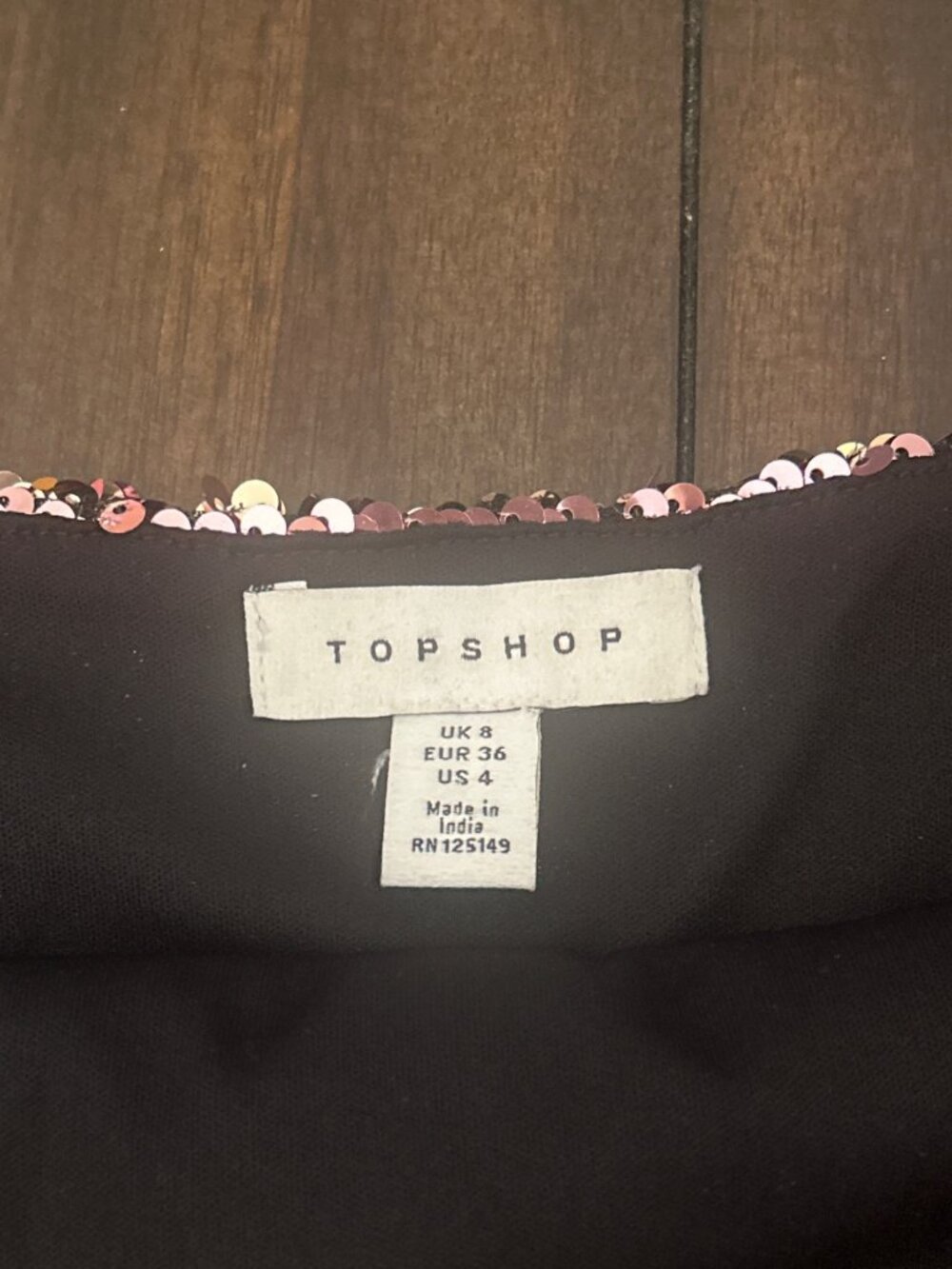 Topshop Rose Gold & Gold Flippable Sequin Crop Top Spaghetti Strap Lined - Picture 4 of 10